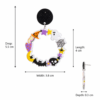 halloween-wreath-2 Halloween Drop Earrings Spooky Skull Bat Ghost Acrylic Dangle For Women Party Gothic