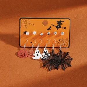 Halloween Earrings Set - 6 Spooky Pairs