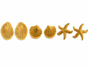 Gold-Plated Stainless Steel Beach Inspired Earrings