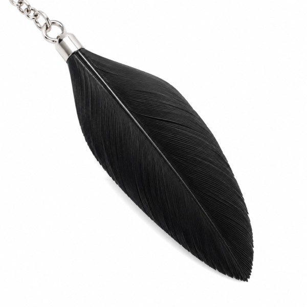 Black Feather Drop Dangle Earrings Boho Festival Statement Gothic Tassel Gift
