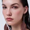 Large Brown Feather Drop Dangle Earrings Boho Festival Statement Gothic Tassel