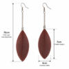 Large Brown Feather Drop Dangle Earrings Boho Festival Statement Gothic Tassel