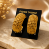 chunky-hoops-2 Chunky Gold Hoop Earrings Textured Clip-On Retro Fashion Jewellery
