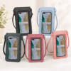 Women's Multi Colour Crossbody Phone Bag Touch Screen PU Leather Shoulder Purse