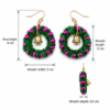 Festive Christmas Wreath Dangle Earrings
