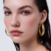 Textured Gold Hoop Earrings