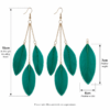 green-feather-earrings-6 Green Feather Drop Dangle Earrings Long Boho Festival Tassel Ladies Gift UK