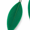 Green Feather Long Drop Earrings Boho Statement Festival Dangle Ladies Gift