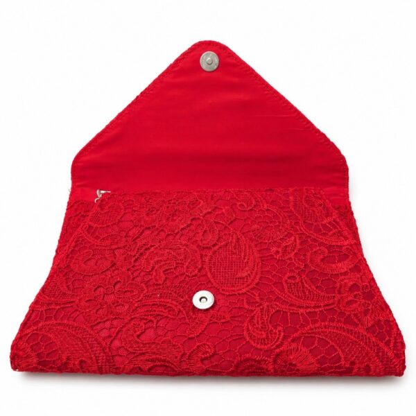 large-red-bag-4 Ladies Red Lace Envelope Clutch Bag Evening Wedding Party Formal Event Prom