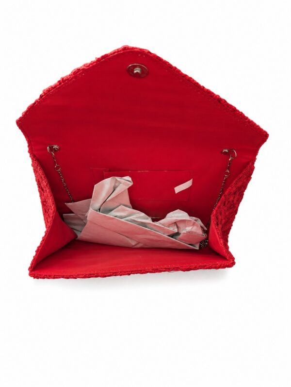 large-red-bag-7 Ladies Red Lace Envelope Clutch Bag Evening Wedding Party Formal Event Prom