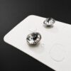 largestud2 Large Clear Crystal Stud Earrings Silver Tone Sparkly Statement Earrings