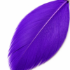 Purple Feather Drop Dangle Earrings Boho Statement Festival Gift For Her