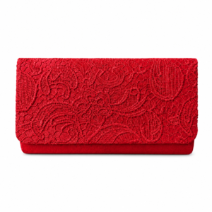 Red Lace Evening Clutch Bag Womens Wedding Prom Party Bridal Shoulder Handbag