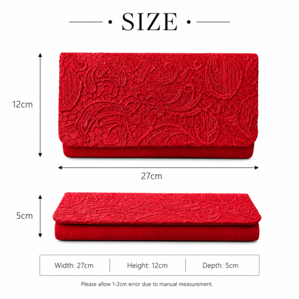small-red-bag-5 Red Lace Evening Clutch Bag Womens Wedding Prom Party Bridal Shoulder Handbag