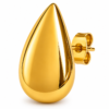 Gold Teardrop Stud Earrings Chunky Statement Minimalist Womens Gift