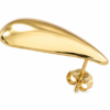 Gold Teardrop Stud Earrings Chunky Statement Minimalist Womens Gift