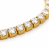 Gold Tennis Bracelet 3mm Cubic Zirconia Stainless Steel Adjustable Ladies Gift